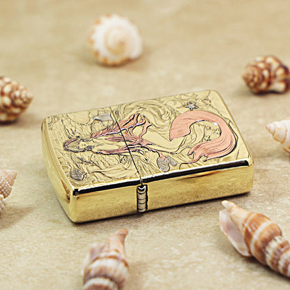 Zippo Armor High Polish Brass Enchanted Mermaid - CC83