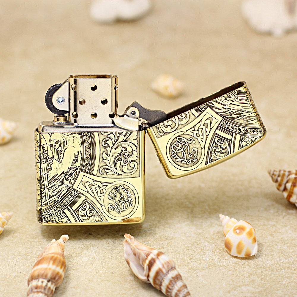 Zippo Armor High Polish Brass Four Horsemen of Apocalypse - CC60