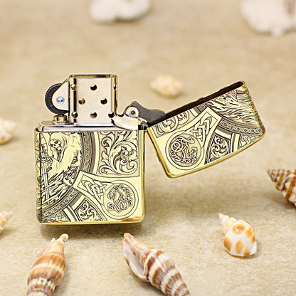 Zippo Armor High Polish Brass Four Horsemen of Apocalypse - CC60