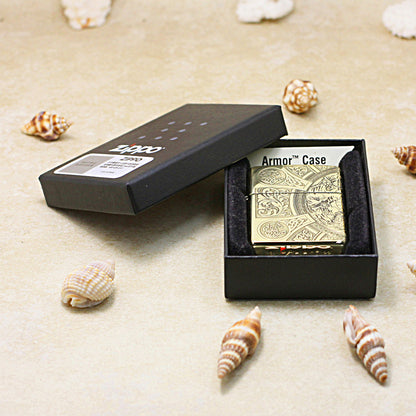 Zippo Armor High Polish Brass Four Horsemen of Apocalypse - CC60