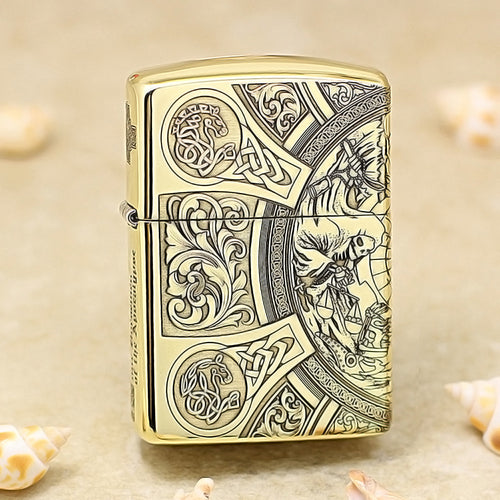 Zippo Armor High Polish Brass Four Horsemen of Apocalypse - CC60
