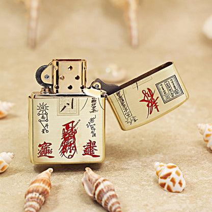 Zippo Armor High Polish Brass God of Wealth Zhao Gongming - CC82