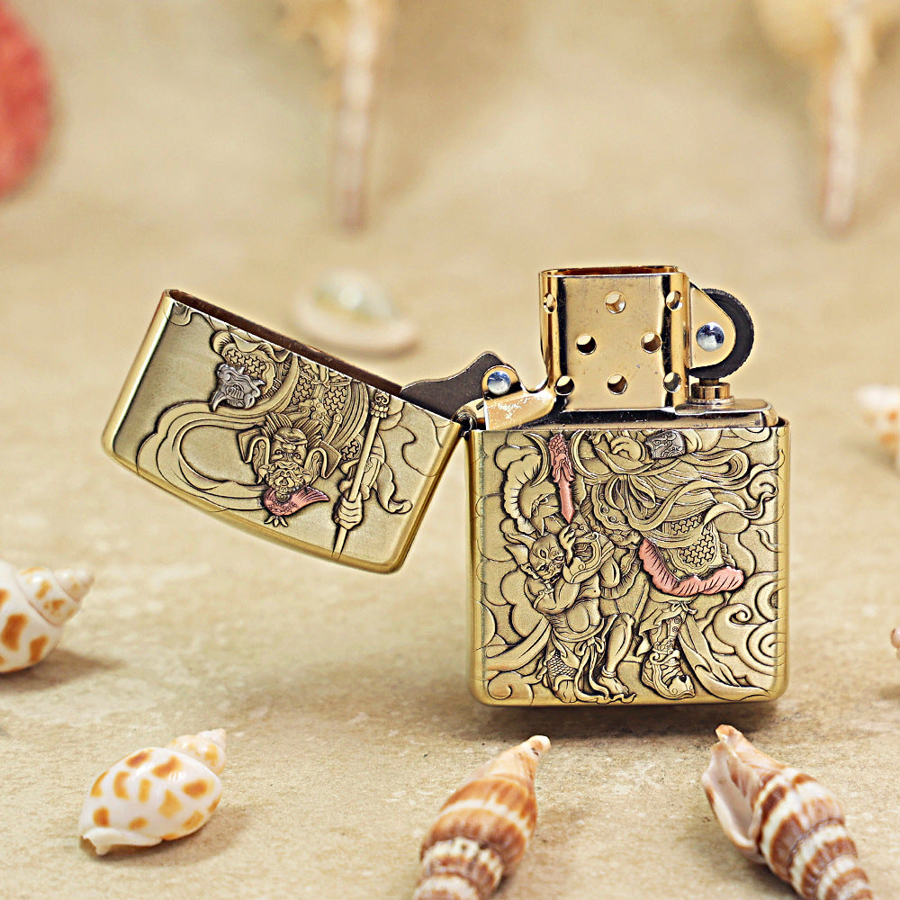 Zippo Armor High Polish Brass Imperial Door God - CC67