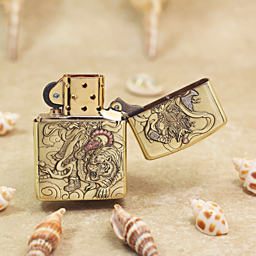 Zippo Armor High Polish Brass Imperial Door God - CC67