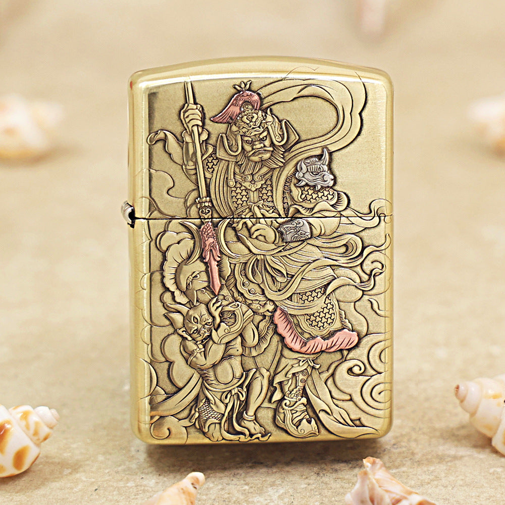 Zippo Armor High Polish Brass Imperial Door God - CC67