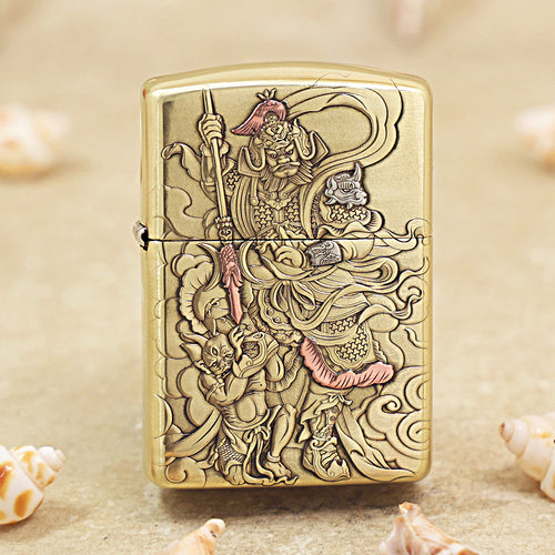 Zippo Armor High Polish Brass Imperial Door God - CC67