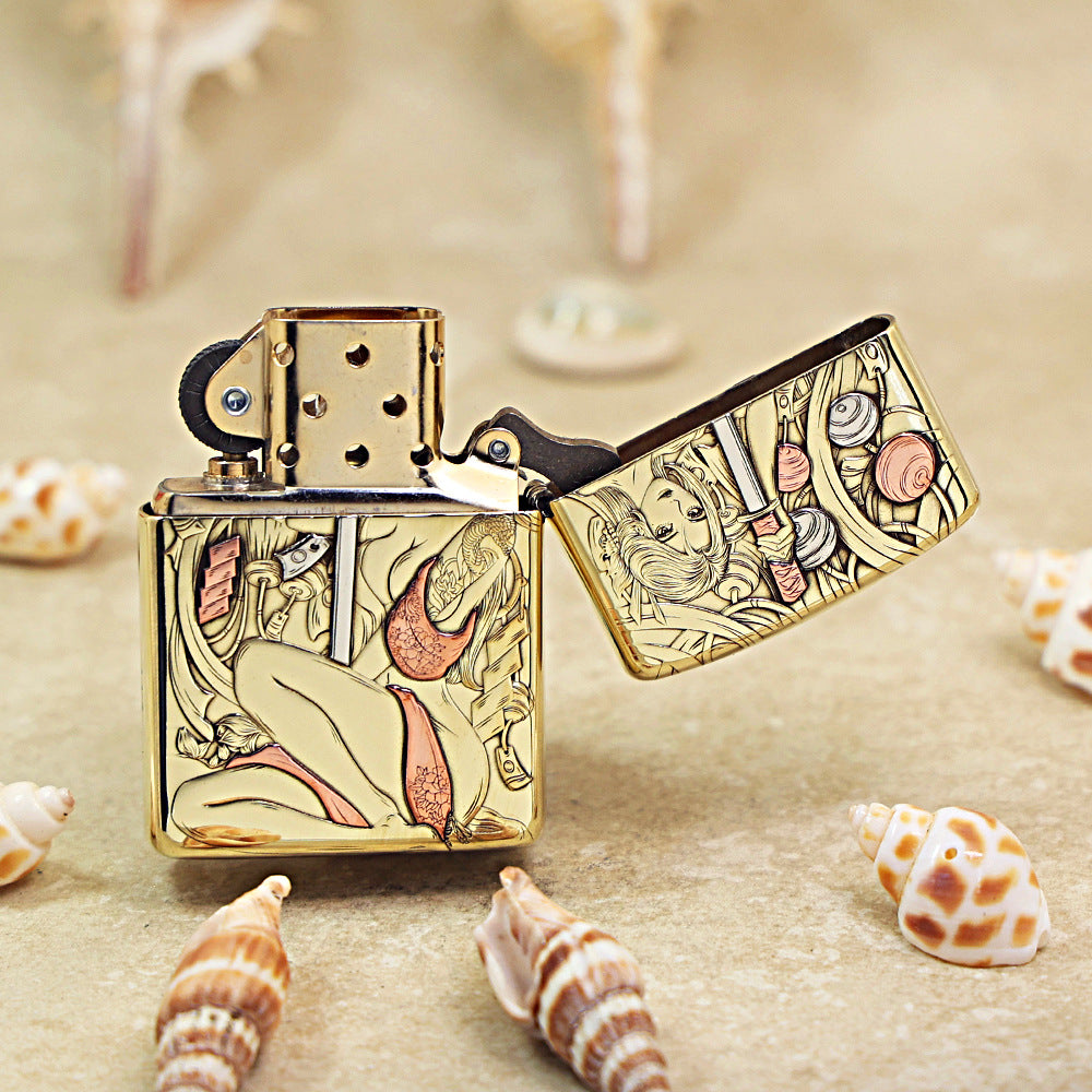 Zippo Armor High Polish Brass 'Katana Ronin' - CC04