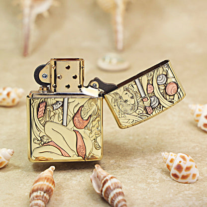 Zippo Armor High Polish Brass 'Katana Ronin' - CC04