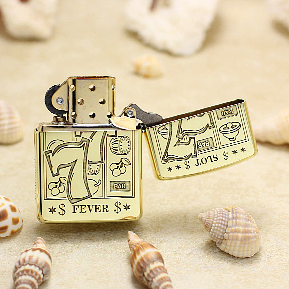 Zippo Armor High Polish Brass 'Lucky 777 Slot Fever' - CC35