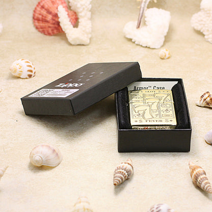 Zippo Armor High Polish Brass 'Lucky 777 Slot Fever' - CC35