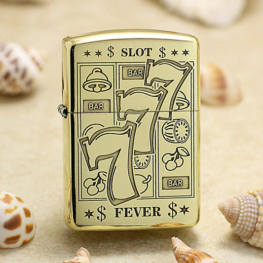Zippo Armor High Polish Brass 'Lucky 777 Slot Fever' - CC35