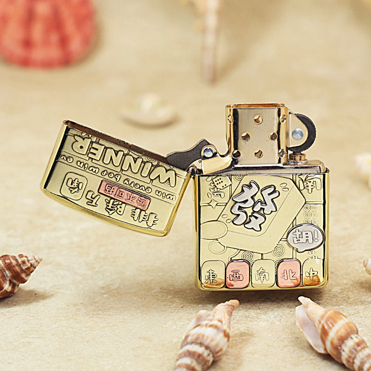 Zippo Armor High Polish Brass 'Mahjong Winner' - CC24
