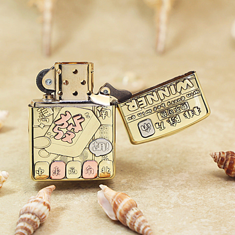 Zippo Armor High Polish Brass 'Mahjong Winner' - CC24