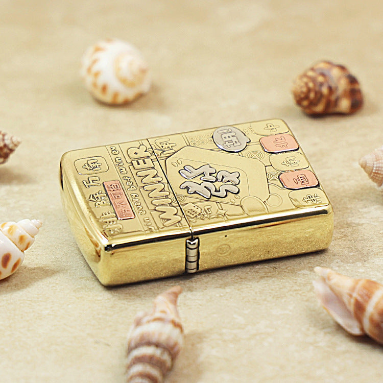 Zippo Armor High Polish Brass 'Mahjong Winner' - CC24