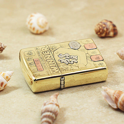 Zippo Armor High Polish Brass 'Mahjong Winner' - CC24