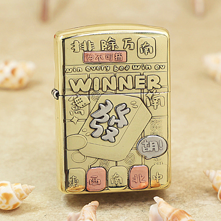 Zippo Armor High Polish Brass 'Mahjong Winner' - CC24