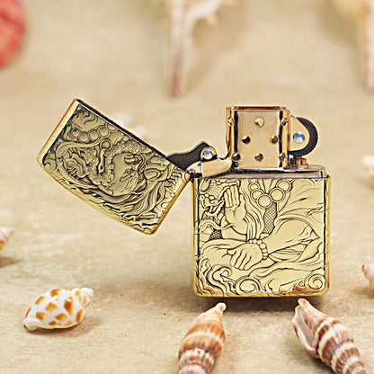 Zippo Armor High Polish Brass Taming Tiger Arhat - CC71