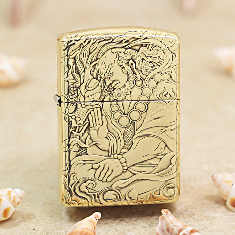 Zippo Armor High Polish Brass Taming Tiger Arhat - CC71