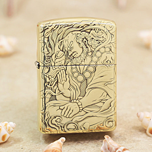 Zippo Armor High Polish Brass Taming Tiger Arhat - CC71
