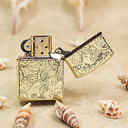 Zippo Armor High Polish Brass Taming Tiger Arhat - CC71