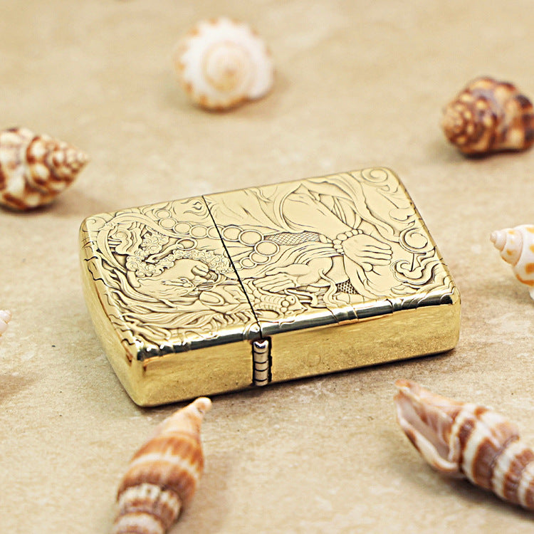 Zippo Armor High Polish Brass Taming Tiger Arhat - CC71