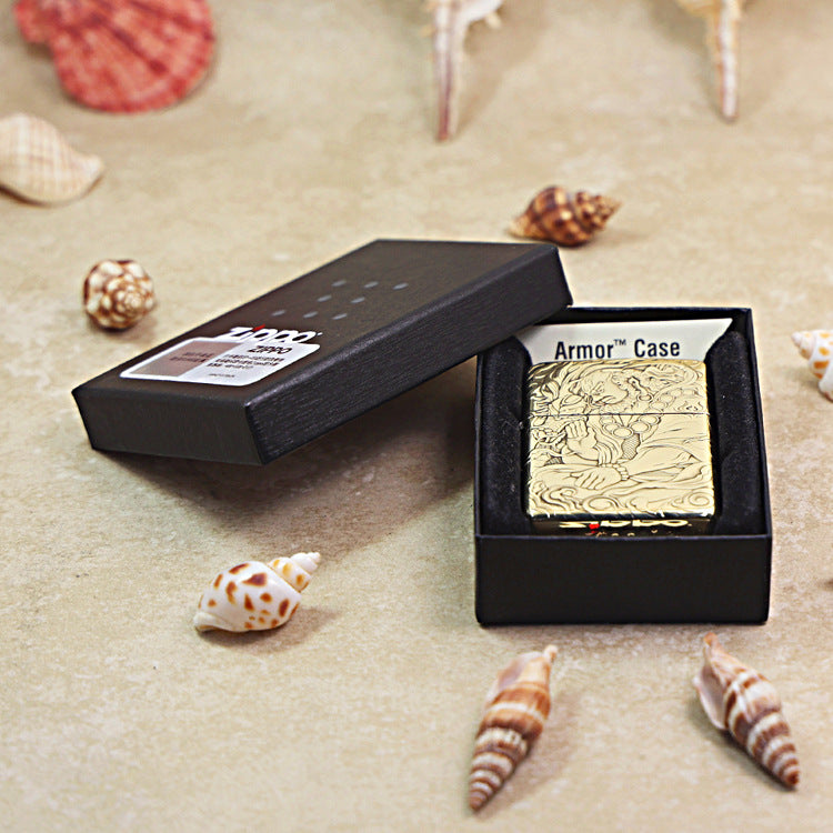 Zippo Armor High Polish Brass Taming Tiger Arhat - CC71