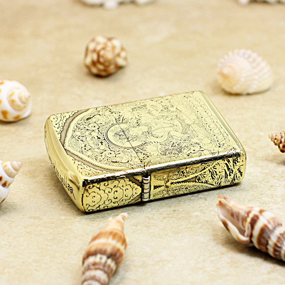 Zippo Armor High Polish Brass 'White Tara Bodhisattva' - CC39
