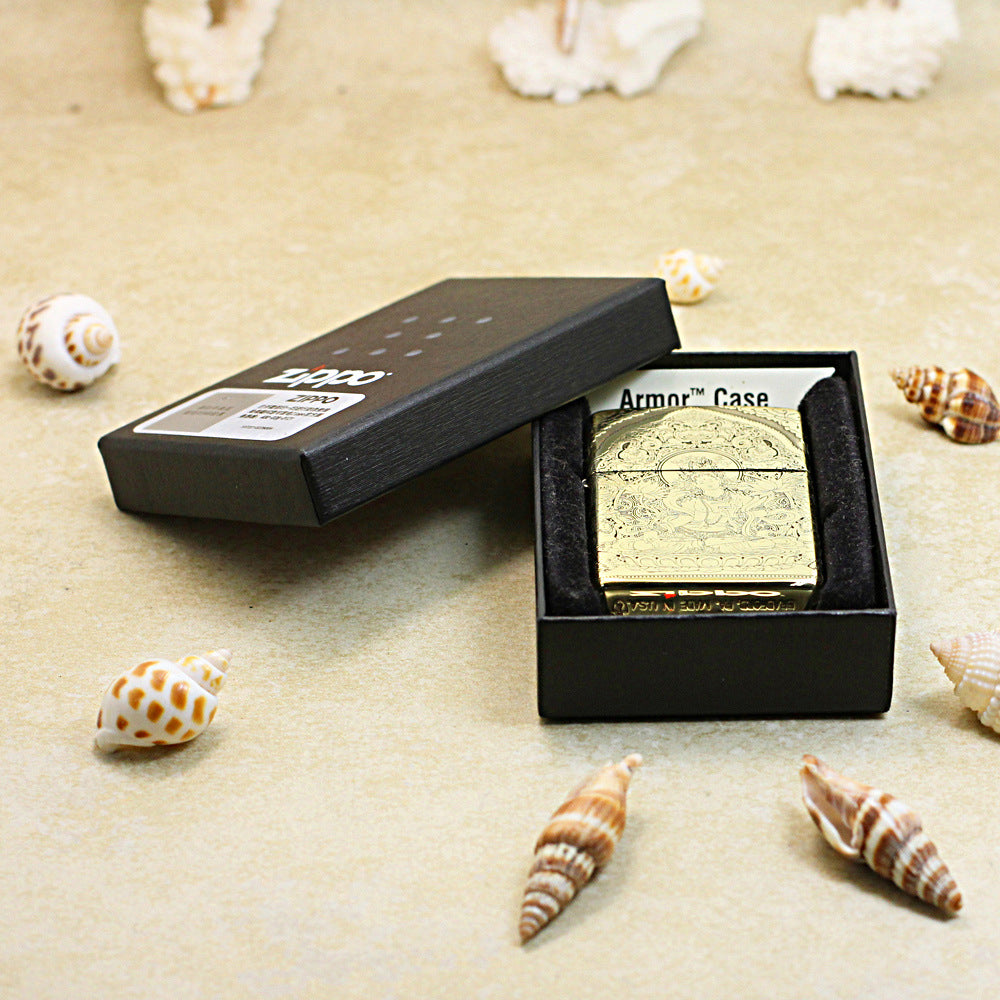 Zippo Armor High Polish Brass 'White Tara Bodhisattva' - CC39
