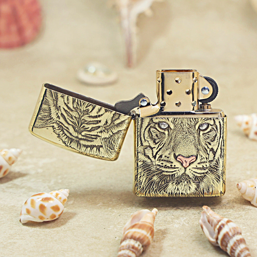 Zippo Armor High Polish Brass White Tiger - CC63