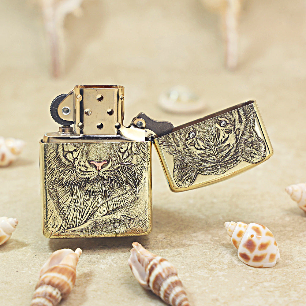 Zippo Armor High Polish Brass White Tiger - CC63