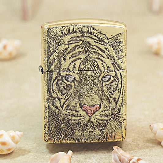 Zippo Armor High Polish Brass White Tiger - CC63