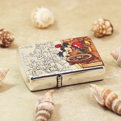 Zippo Armor Silver-Plated Embossed & Painted Classic Mickey 162-DS06