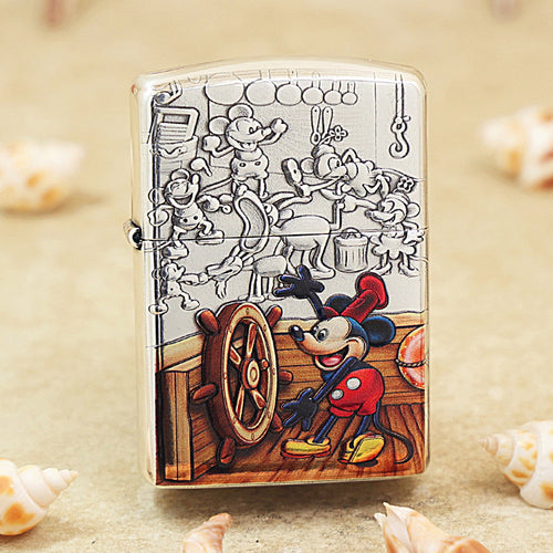 Zippo Armor Silver-Plated Embossed & Painted Classic Mickey 162-DS06
