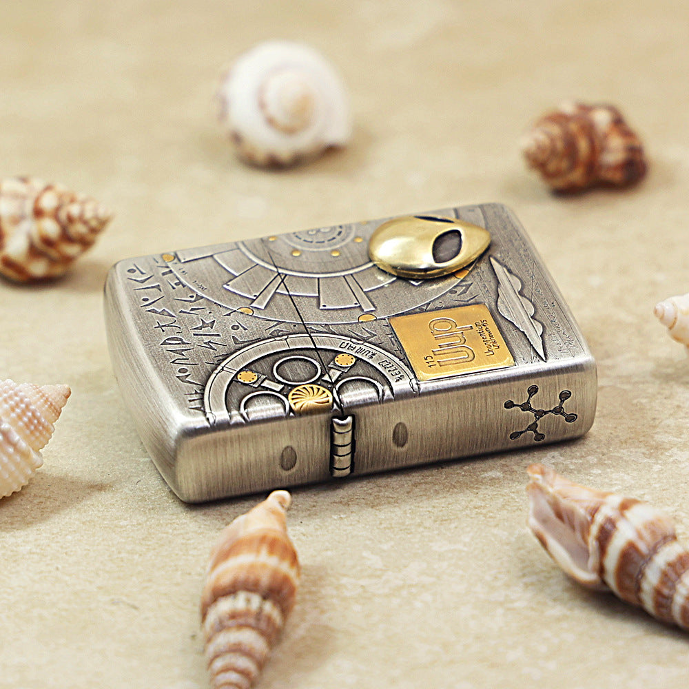 Zippo Armor Smoked Chrome 'Alien Tech' Emblem - DS133