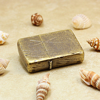 Zippo Armor Solid Brass 'Knife Scars' - CC01