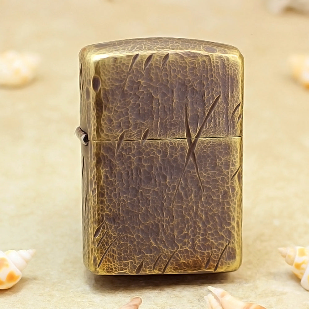 Zippo Armor Solid Brass 'Knife Scars' - CC01