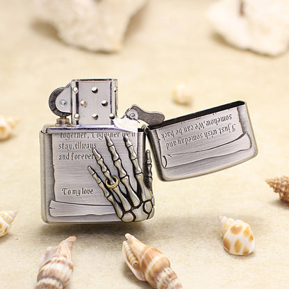 Zippo Armor Tumbled Chrome 'Til Death Do Us Part' - DS153