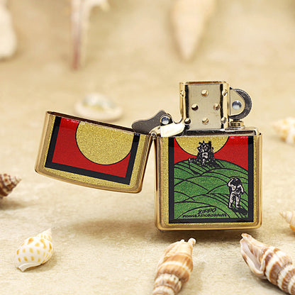 Zippo Astronaut and the Moon Gold Plate - Figure Series - JP57