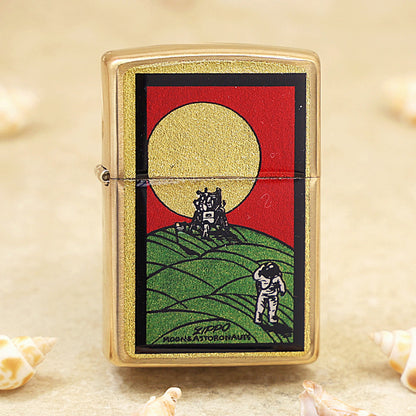 Zippo Astronaut and the Moon Gold Plate - Figure Series - JP57