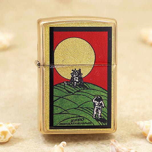 Zippo Astronaut and the Moon Gold Plate - Figure Series - JP57