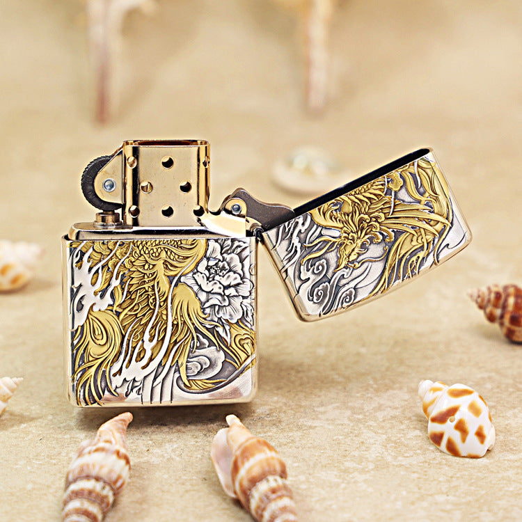 Zippo 'Auspicious Dragon' Deep Carve Two-Tone - DS115