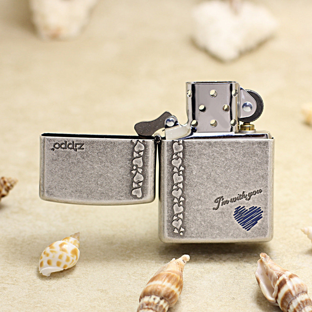 Zippo Blue Heart 'I'm With You' - KR05
