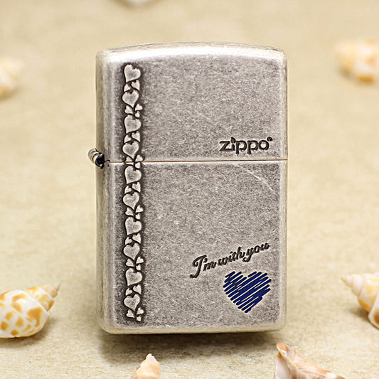 Zippo Blue Heart 'I'm With You' - KR05