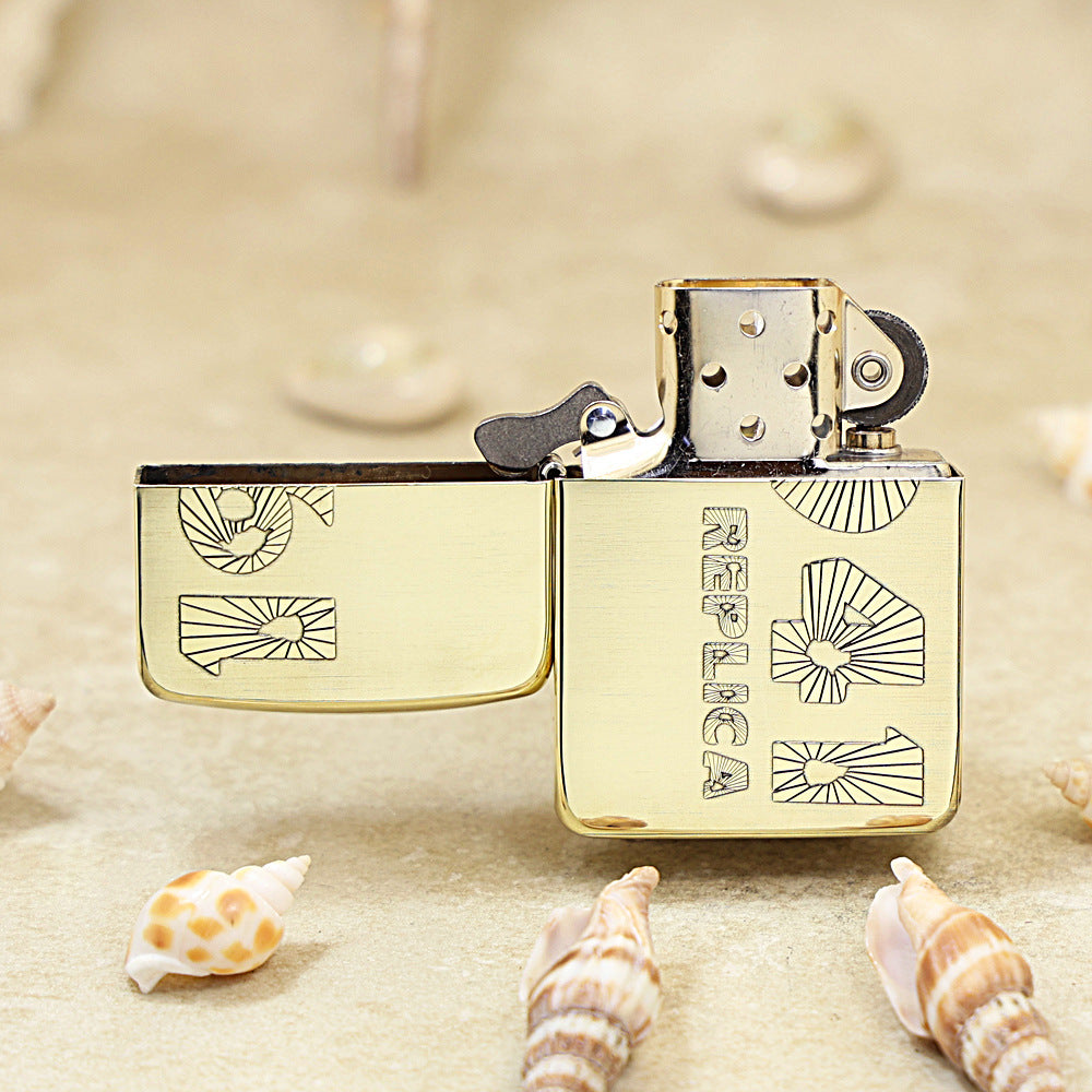 Zippo Brushed Brass 1941 Replica Engraved Number - CC107