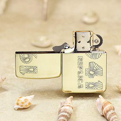 Zippo Brushed Brass 1941 Replica Engraved Number - CC107