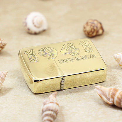 Zippo Brushed Brass 1941 Replica Engraved Number - CC107