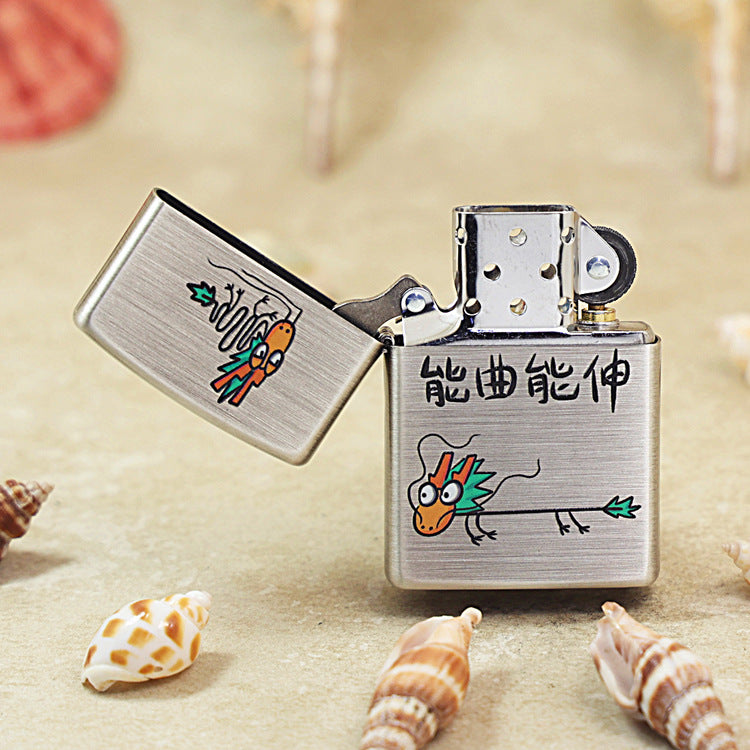 Zippo Brushed Smoked Chrome 'Can Bend and Can Stretch' - DS132