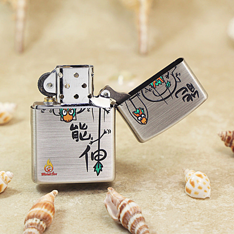 Zippo Brushed Smoked Chrome 'Can Bend and Can Stretch' - DS132