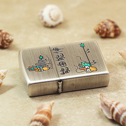 Zippo Brushed Smoked Chrome 'Can Bend and Can Stretch' - DS132