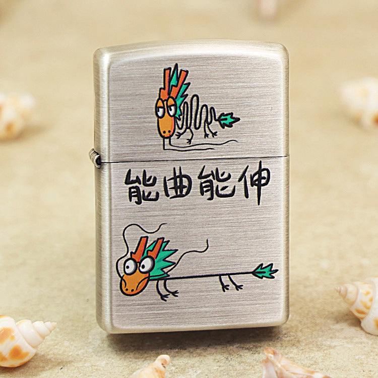 Zippo Brushed Smoked Chrome 'Can Bend and Can Stretch' - DS132